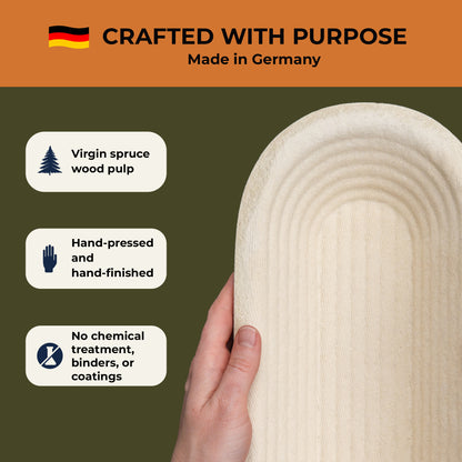 Spruce Wood Pulp Medium-sized Oval Groove 750g Banneton